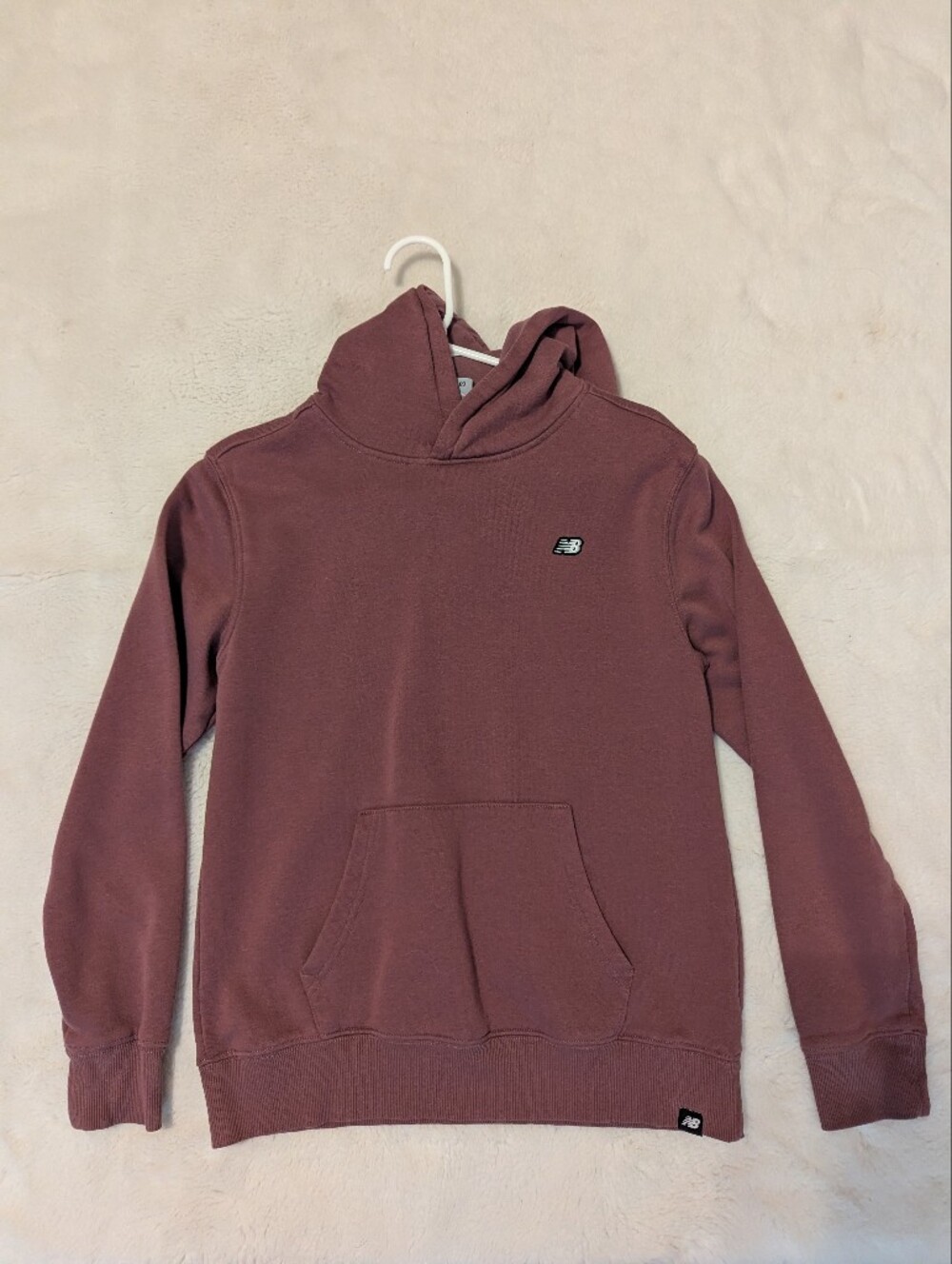 New Balance Men's Dusty Maroon Pullover Hoodie - Kids 14/16